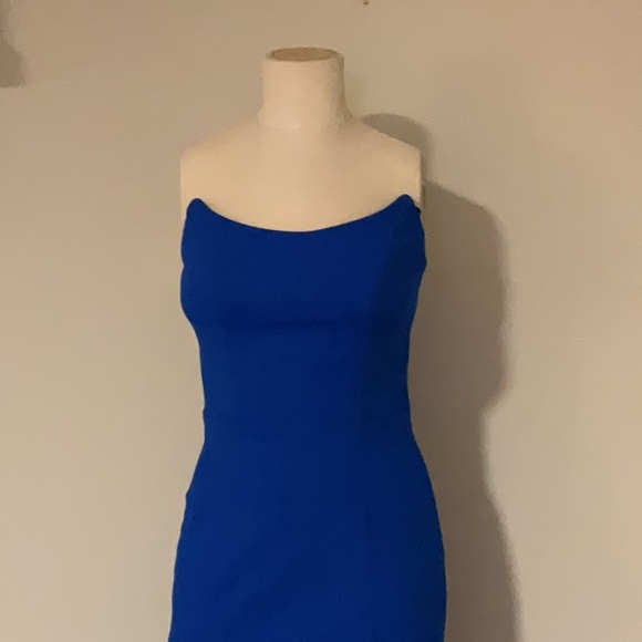 Betsy Adam Blue Gown - Picture 2 of 6